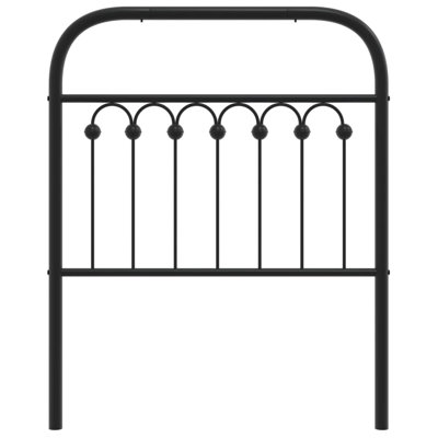 Vidaxl Metal Replace Headboard Black 180 Cm