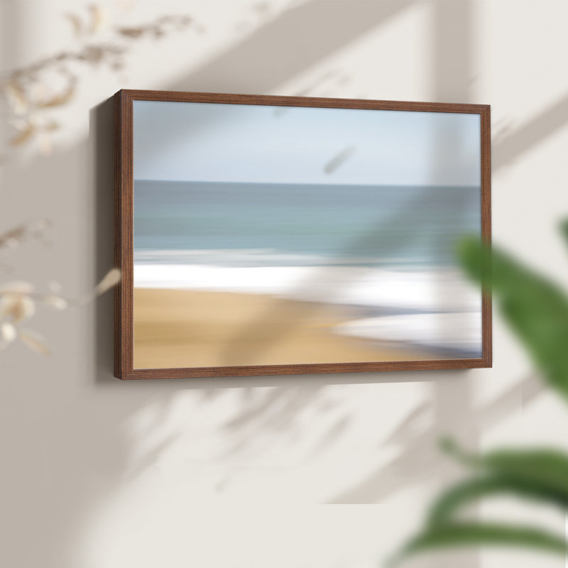 Santa Cruz -Framed Print - Restickable, 11" H x 14" W, Walnut