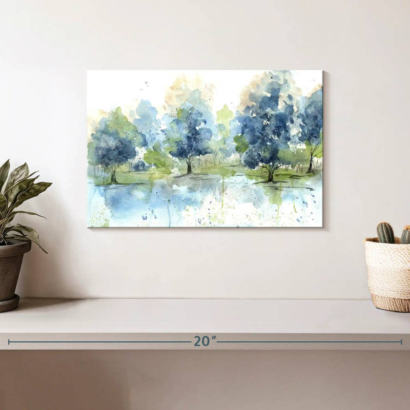 Paysage bleu délavé Avery, H 8 po x l 12 po