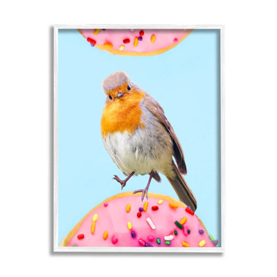 " Bird Perched Sprinkled Donut " by Ziwei Li
