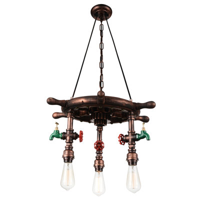 Mekhi 3 - Light Dimmable Geometric Chandelier