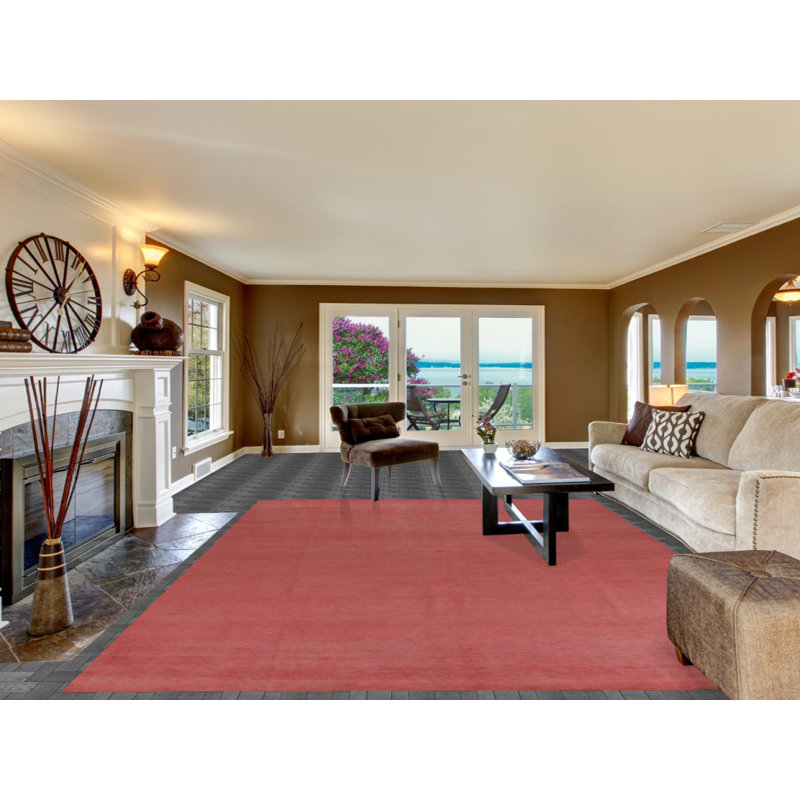 Solid Wool Gabbeh Persian Area Rug 9x12