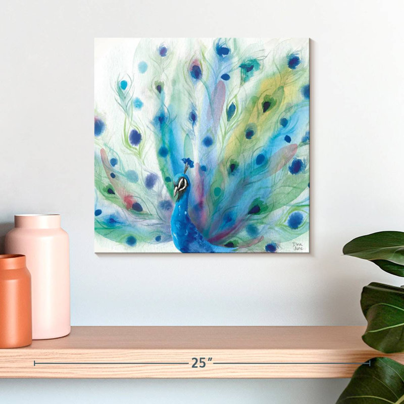 Peacock Glory, 16" H x 16" W