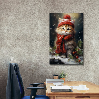 «Cats In The Snow 3» par Momart, art mural sur toile