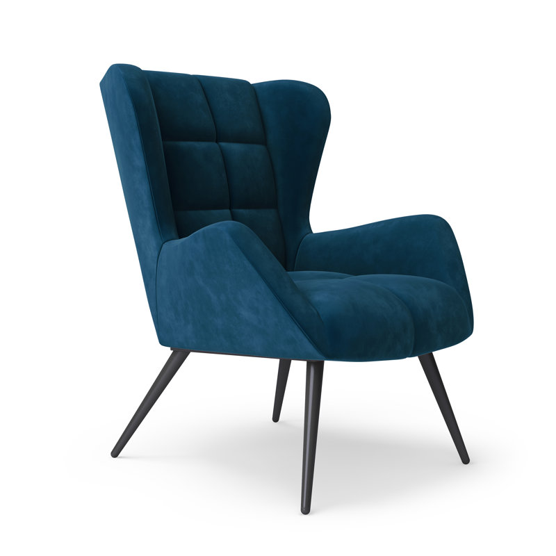Dalton Accent Chair Blue Velvet, Blue