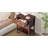 Slatted Solid Pine Wood Nightstand - Brown Rustic End Table For Farmhouse & Cozy Home Decor
