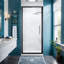 Porte de douche pliante sans cadre de 35 po à l 36 po x H 72 po avec verre de sécurité trempé de 1/4 po