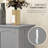 41" Kitchen Storage Box Unit, 12 Door Shelves, Double Doors, 5 Shelving, Adjustable, Paper Gray For Convenient Space Cabinetry, Modern