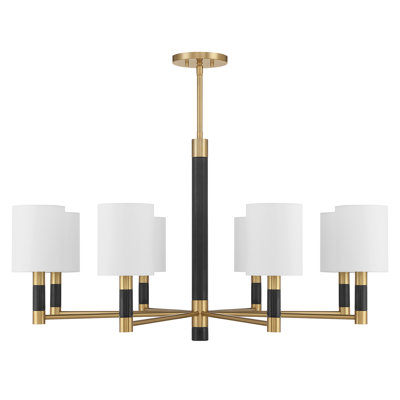 Conrad 8-Light Chandelier in Warm Brass