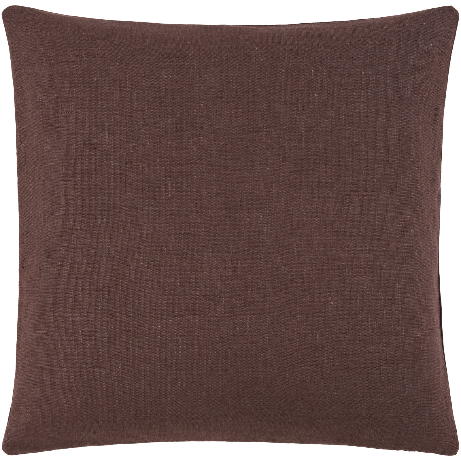 Lanie Linen Pillow Cover, Square 18", Dark Brown