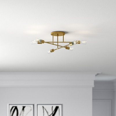 Renshaw 6 - Light Bulbs Sputnik 21.65" Semi Flush Mount Light Fixture