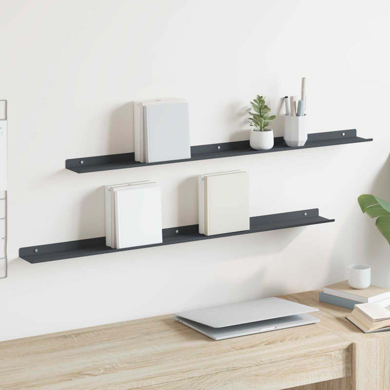 Steel Floating Shelf, Anthracite