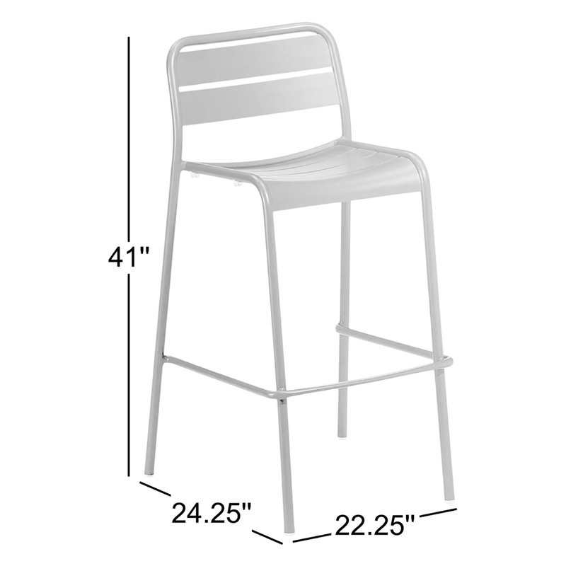 Kapri Outdoor Bar Stool, Sage