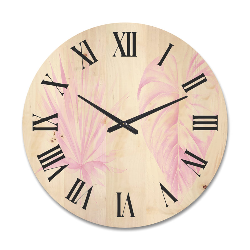 Horloge murale en bois Tropical, Très grand