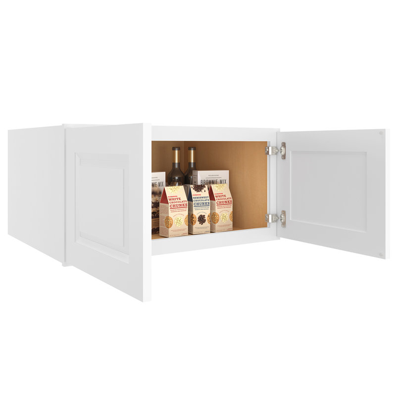 Armoire murale standard en contreplaqué, Blanc traditionnel, H 15 po x l 30 po x P 24 po