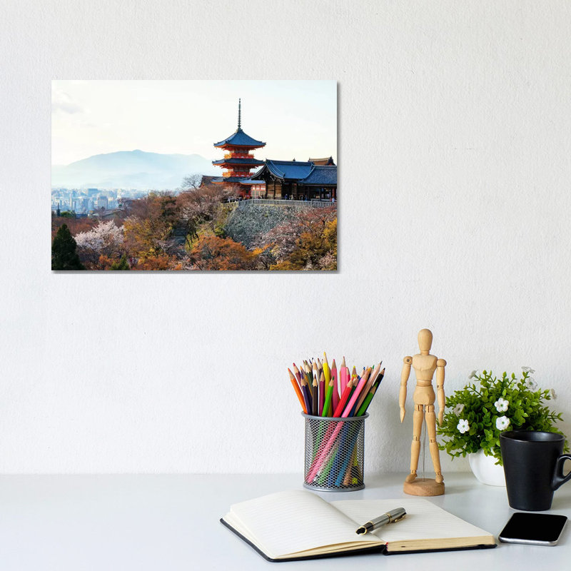 Pagoda Kiyomizu-Dera Temple by Philippe Hugonnard - Wrapped Canvas Gallery-Wrapped Canvas Giclée, 20.32 cm H x 30.48 cm W