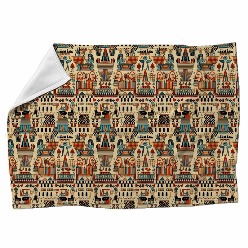 Machine Printed Throw Blanket, 51" W x 60" L