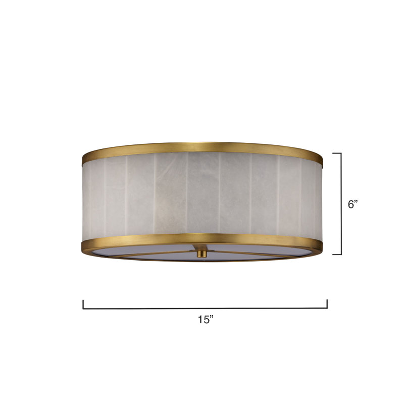 2 - Light Flush Mount, 6" H x 15" W x 15" D