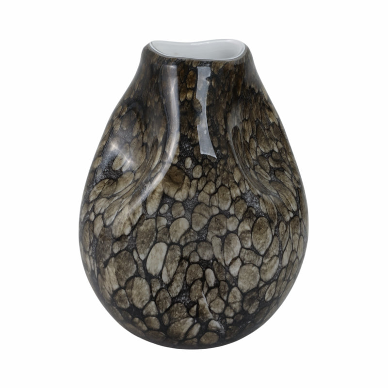 Tunis Handmade Glass Table Vase, 10" H x 8" W x 8" D