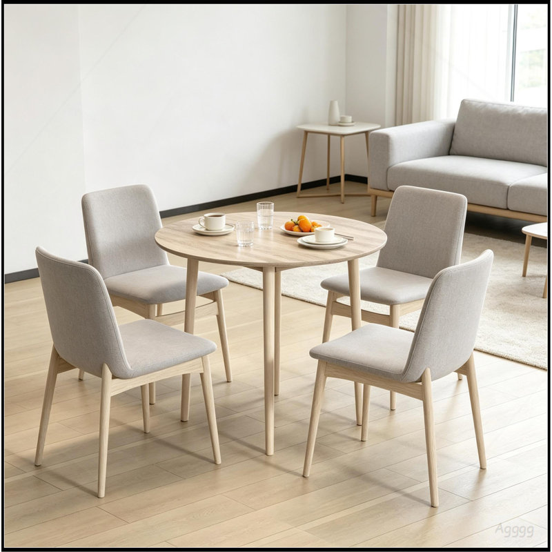 Multi-Function Extendable Dining Table,Convertible Drop-Leaf Round Table,Transforming Coffee Table,Small Space Bar Table(Only 1Pcs Table)