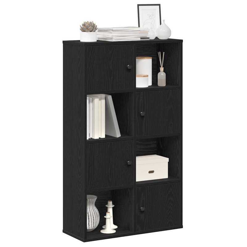 Anagnos 101.5cm H x 60cm W Bookcase, Black Oak