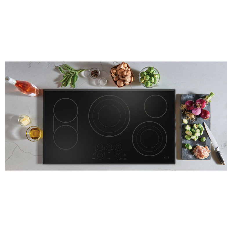 36.13" Electric Cooktop with 5 Elements, Black
