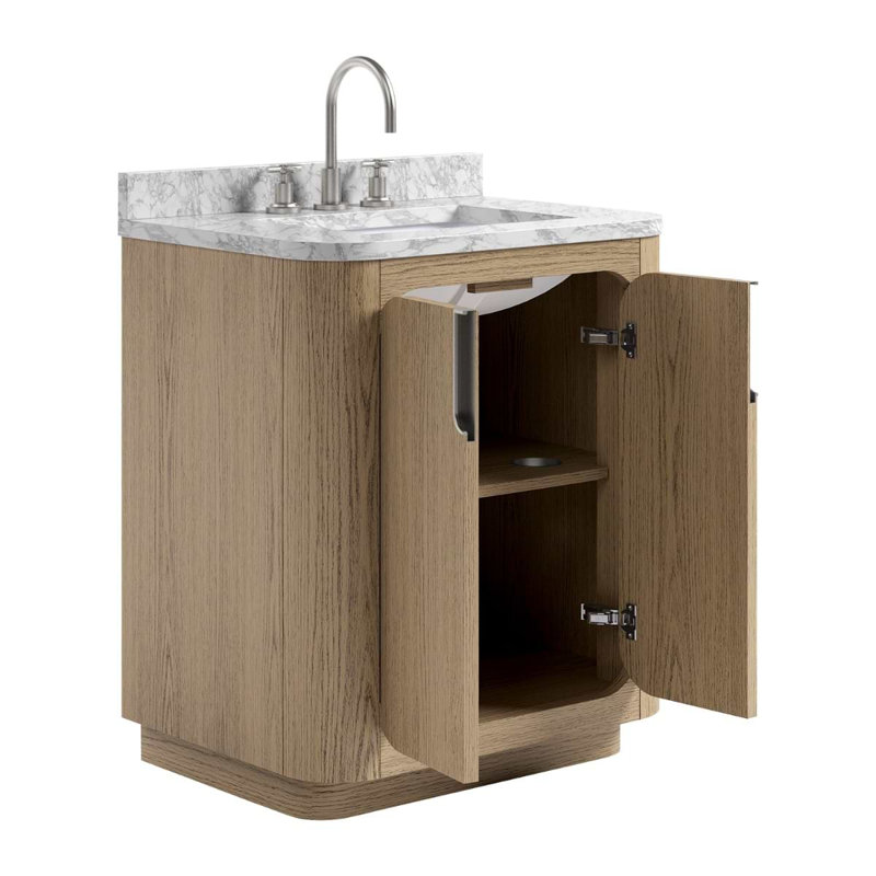 Corbin 30" Freestanding Single Bathroom Vanity with Carrara Marble Top