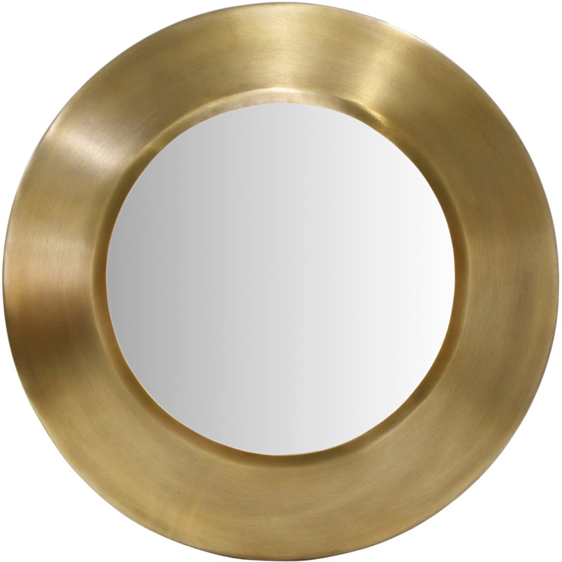 Lopp Iron Mirror, 30" H x 30" W, Gold