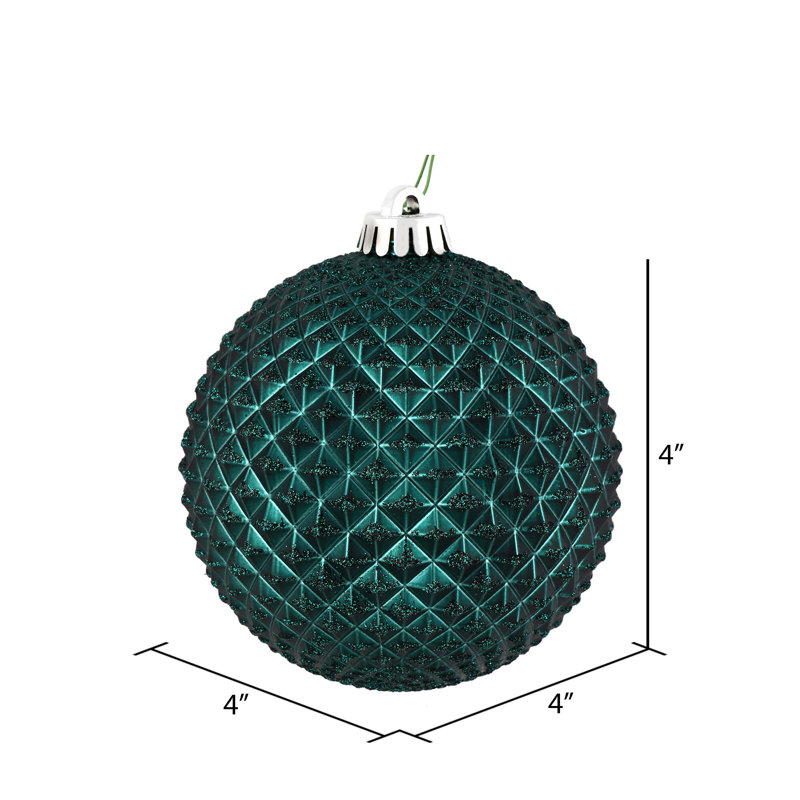 Ornement boule Durian Glitter, Bleu mer