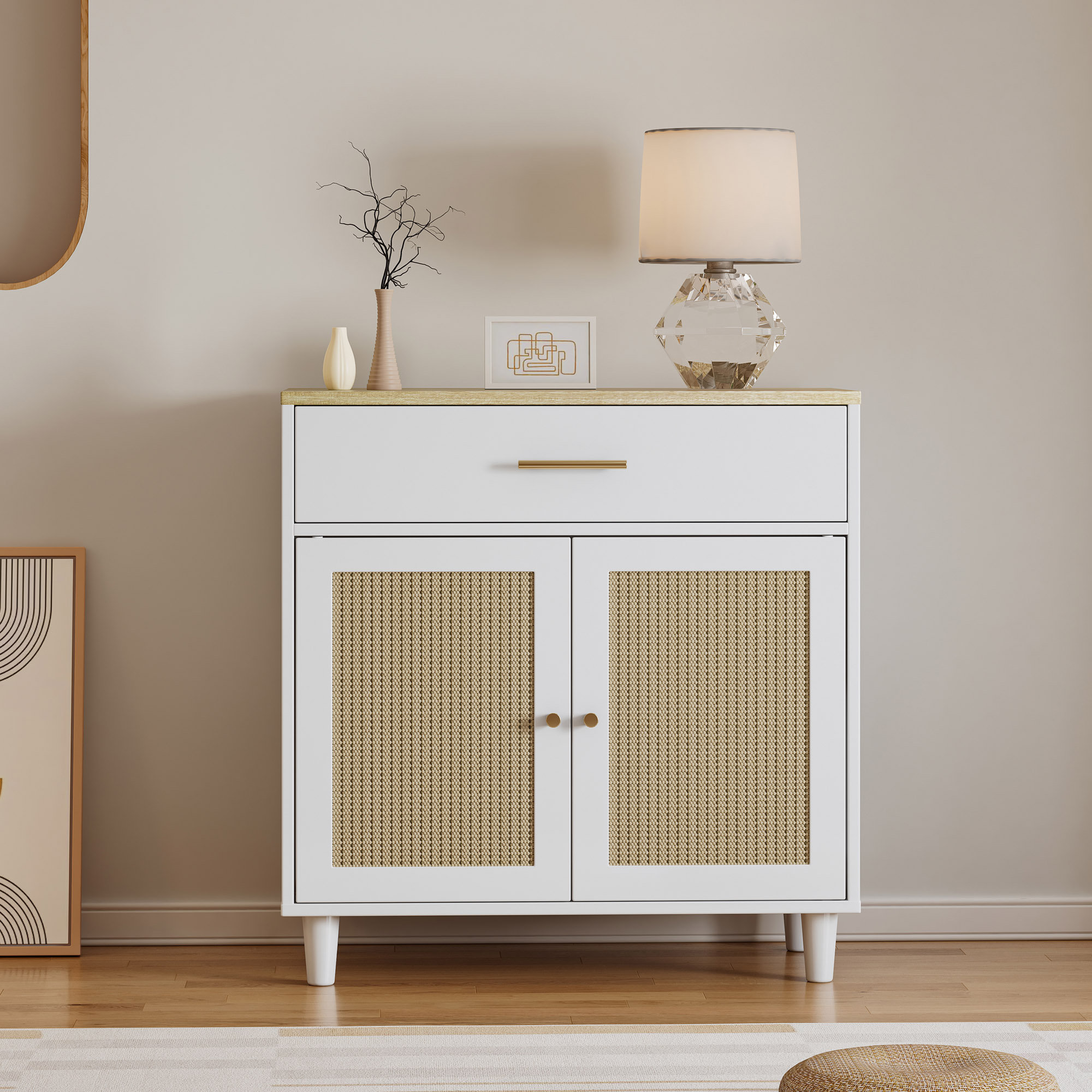 Bay Isle Home™ Cat Litter Box Enclosure with Scratch Pad, Hidden Litter