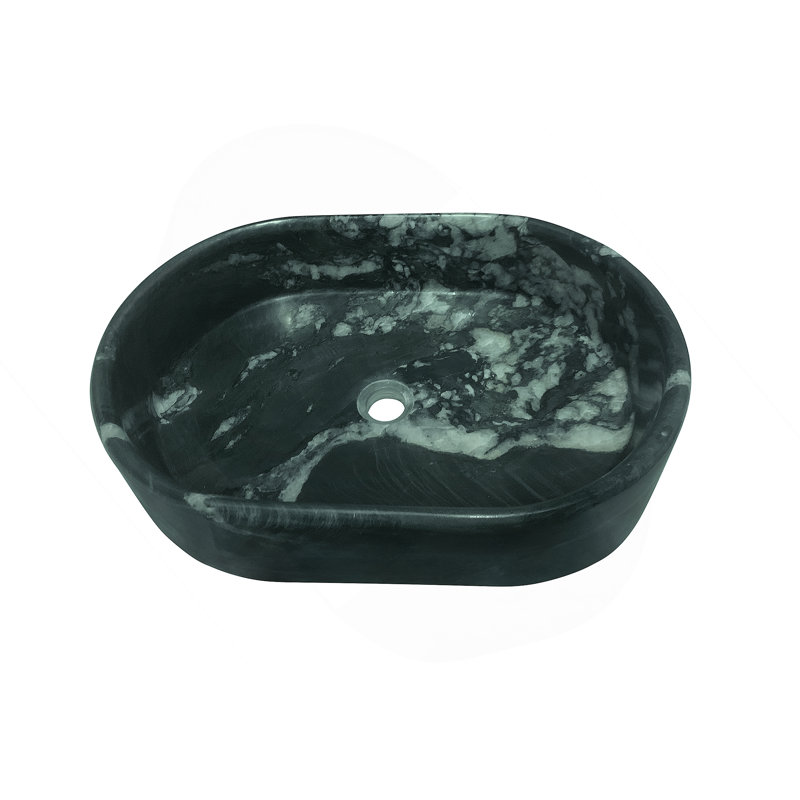 Vessel Sink, Oval-Shaped Sink For Bathroom, Green