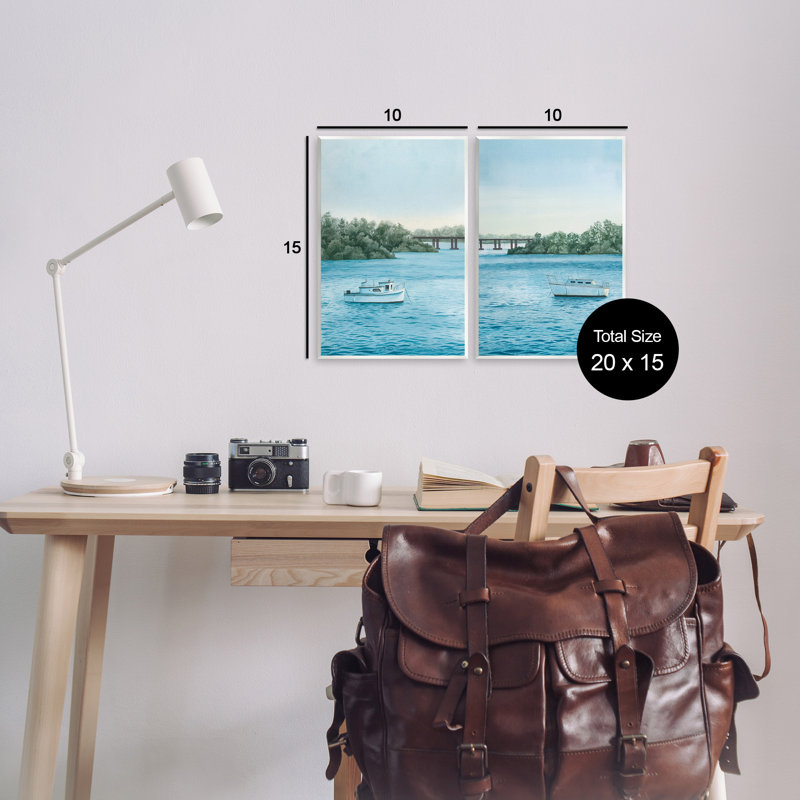 Ensemble de 2 plaques murales Serene Summer par Grace Popp, H 15 po x l 10 po