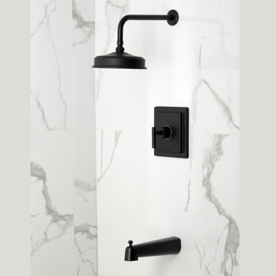Robinet de baignoire et douche à pression équilibrée à poignée simple Kingston Brass Kingston