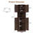 Davidoff 68"H Accent Cabinet, Corner Cabinet With Adjustable And Removable Shelves-1368435338