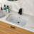 22" X 15.25" White Ceramic Undermount Bathroom Sink With Overflow