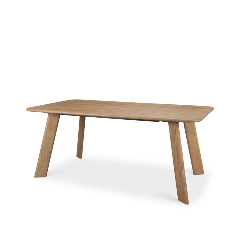 Wood Rectangular Dining Table, 30"H x 72"L x 40"W, Medium Yellow Wood