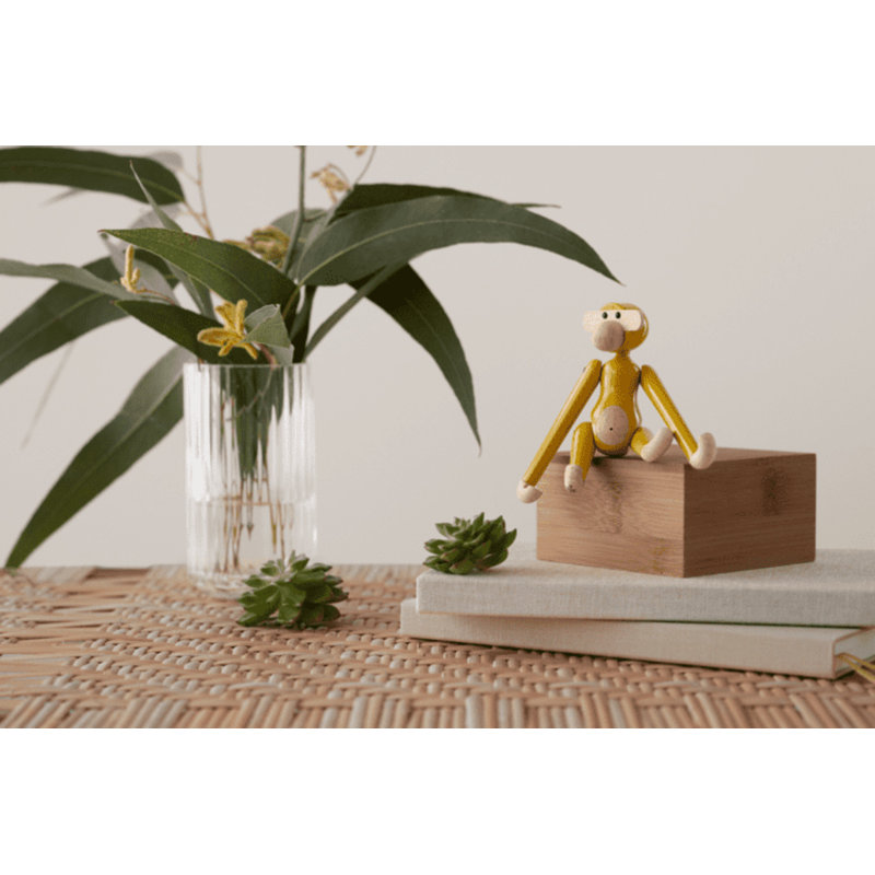 Monkey Animals Decorative Object, Yellow