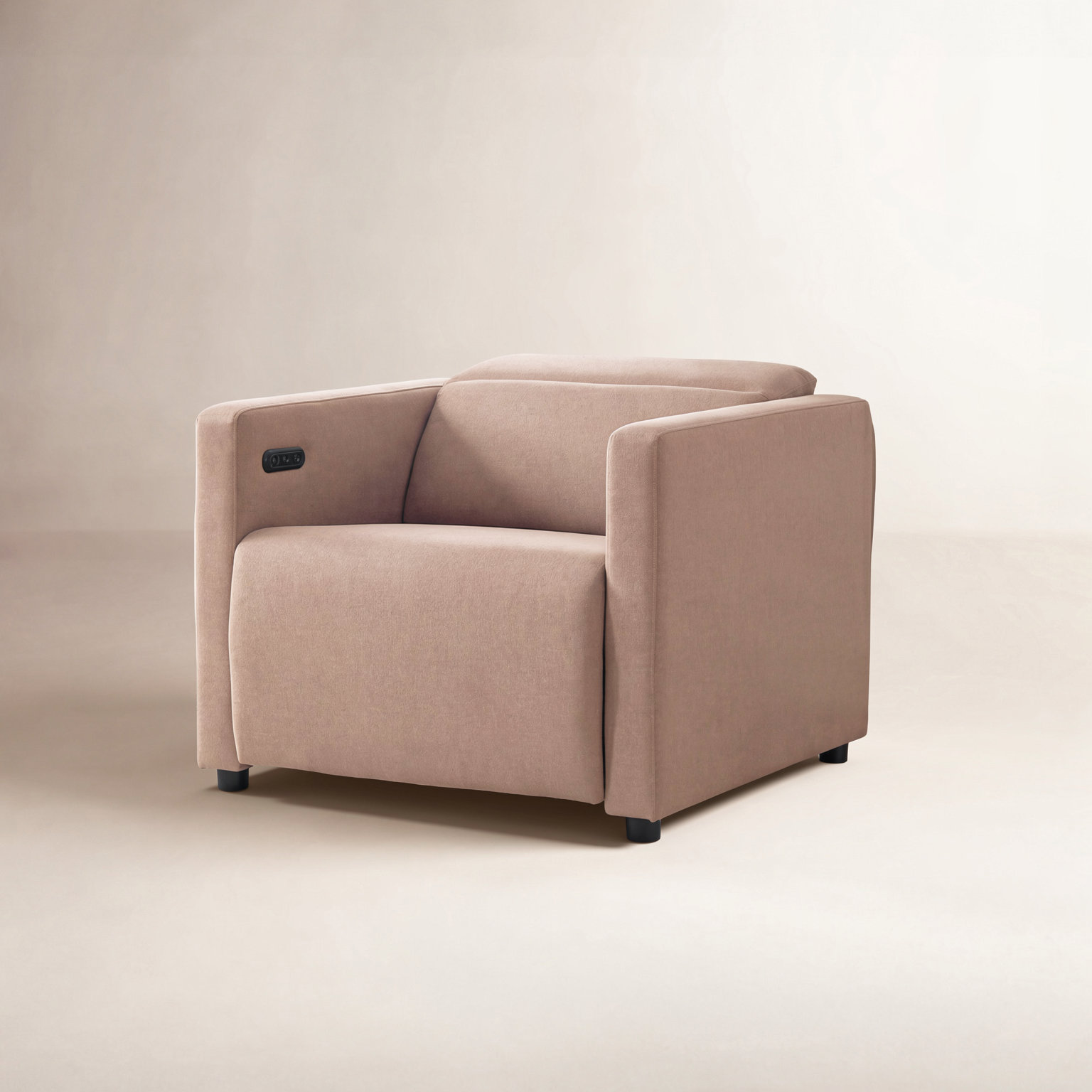 Klein Upholstered Power Recliner, Dune Tan Mohair