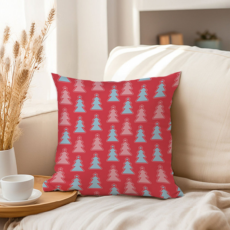 Holiday Christmas Tree Pattern V Modern, 16"H x 16"W