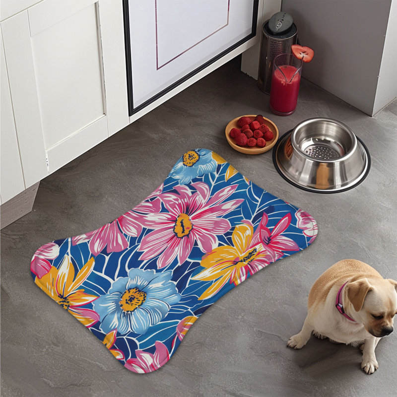 Élégantes fleurs d'automne - Tapis d'alimentation en os 1 pièce, 18"