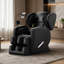 Fauteuil de massage inclinable noir de 40,60 po de hauteur, mode zéro gravité, cuir PU, massage complet du corps à pression d'air profonde