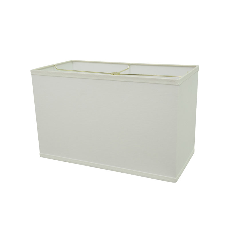 10'' H x 16'' W Linen Rectangle Lamp Shade, White