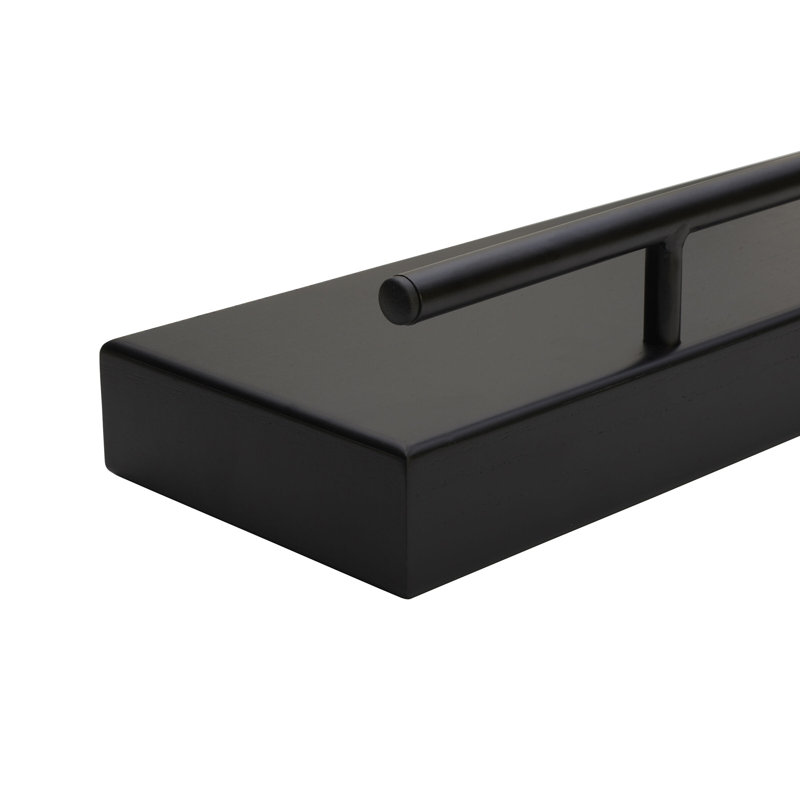 MELANNCO Distressed Black 24-inch Railing Shelf