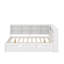 Lit de jour double en bois avec couchette, tablette de rangement et ports de chargement USB-44246821