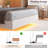 Bed Frame with LED Lights & Charging Station, Upholstered Platform Bed with Storage Headboard-2136881407-2136881400