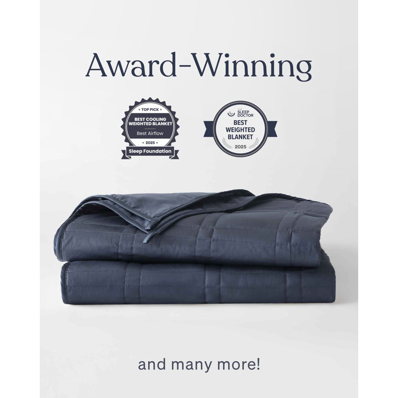 Baloo Living Cool Cotton Weighted Blanket, Queen, Navy