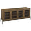 Aliceville Solid Wood and Glass Entertainment Center
