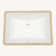 21.5"X15" White Ceramic Rectangular Undermount Bathroom Sink With Overflow