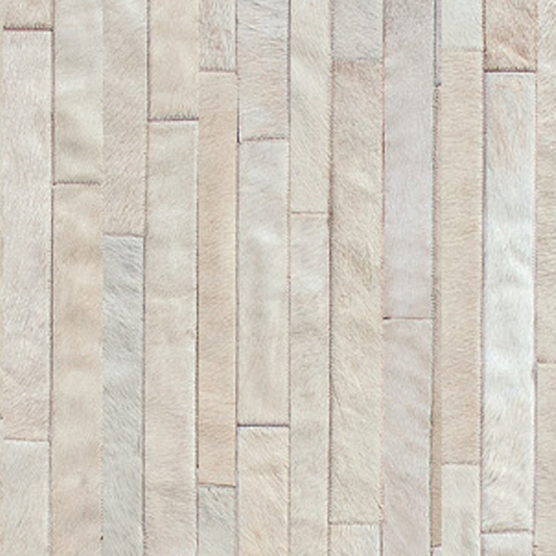 Tapis ivoire en cuir Poseidon, Rectangle de 10 pi x 14 pi