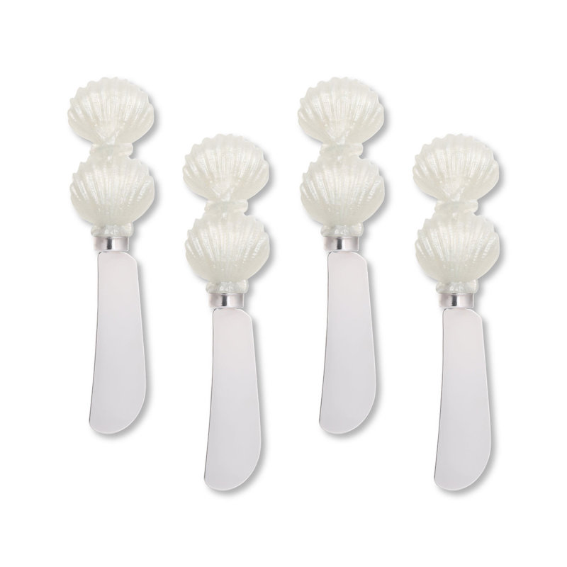 Seashells Transparent Polyresin Cheese Spreader, S4